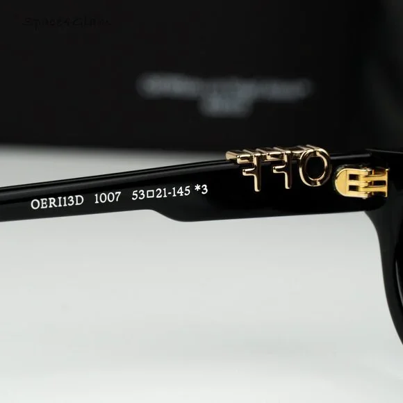 Off-White Men Sunglasses Black Grey Cat Eye OERI13D SPARKS 1007 NEW AUTHENTIC